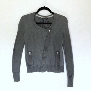 Victoria’s Secret grey moto zipper sweater jacket